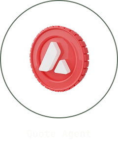 Red circular coin with a white stylized letter A logo in the center.