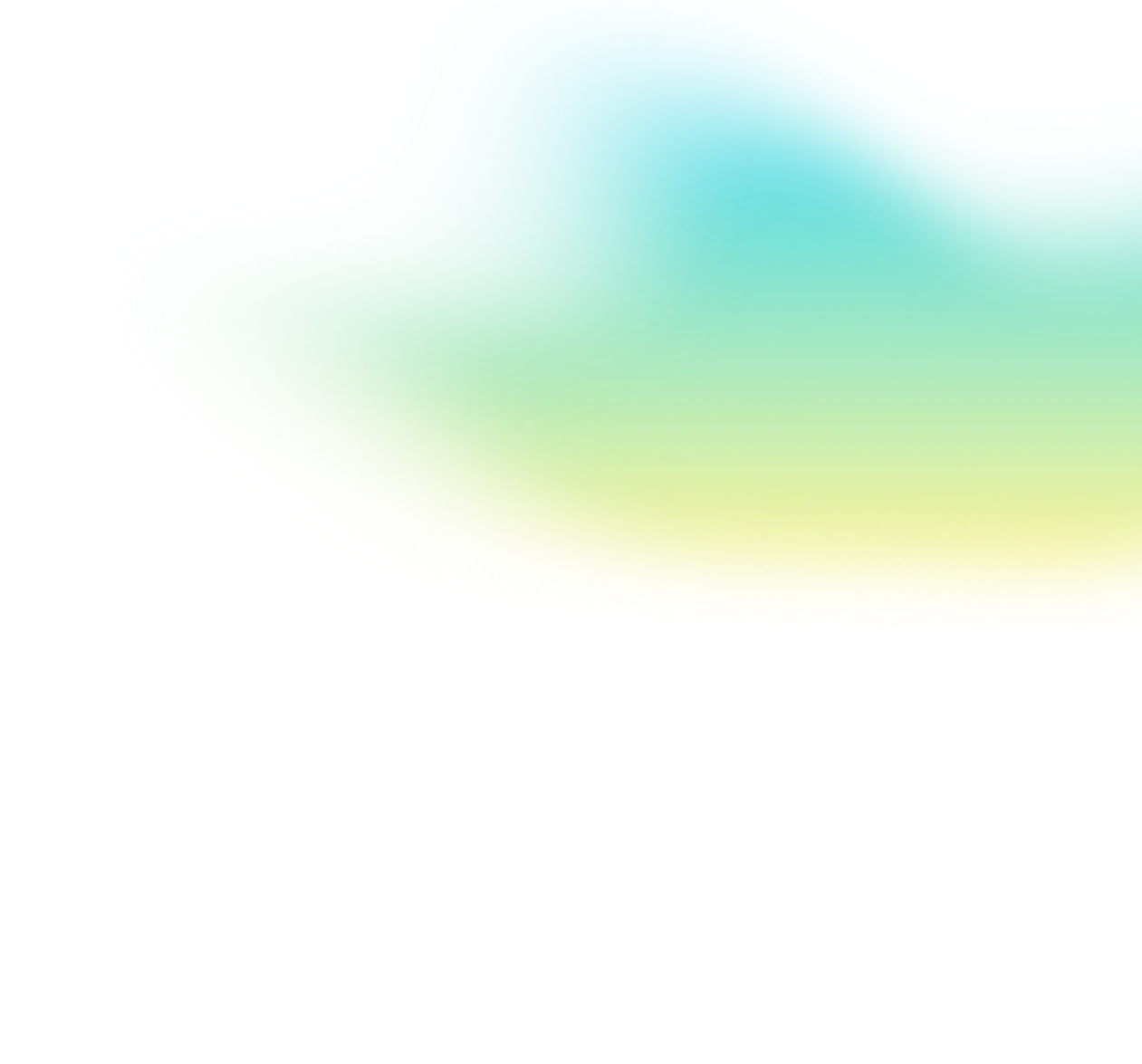 Abstract cloud shape blending blue and yellow gradient on a black background.