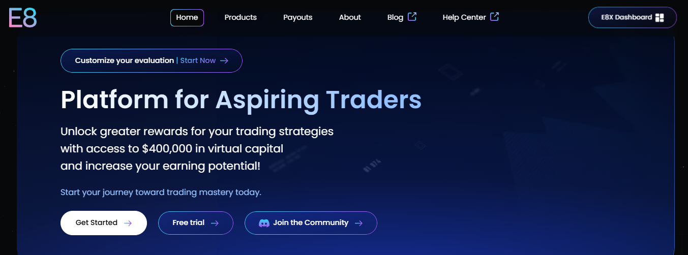 e8 markets - Prop Firm Free Trial