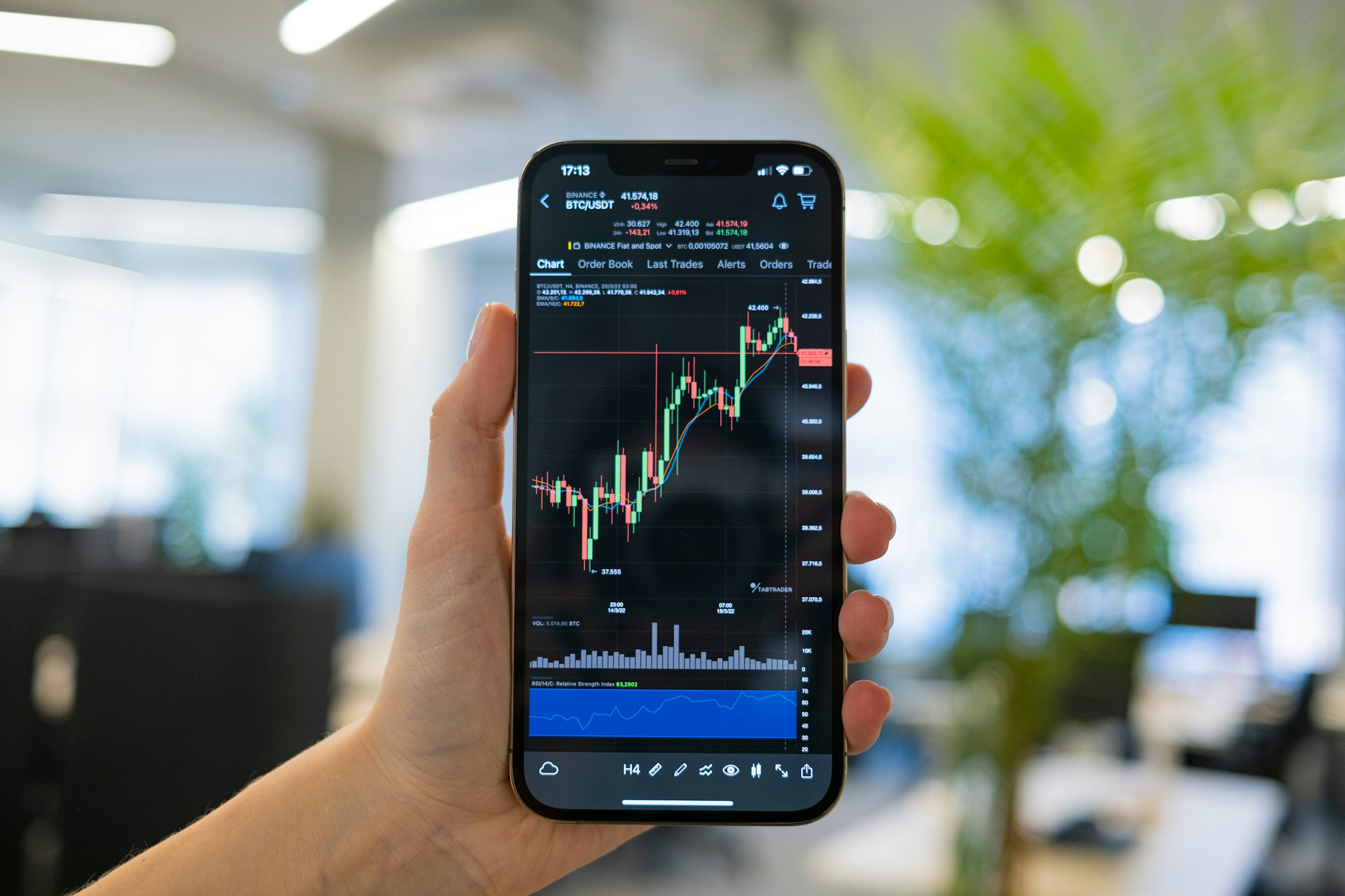 Person Holding Phone - Day Trading Momentum Strategy