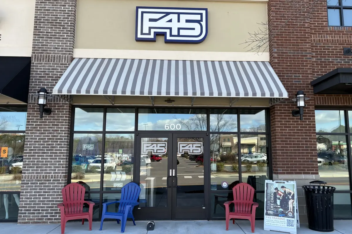 Entrance to F45 Training in Huntersville