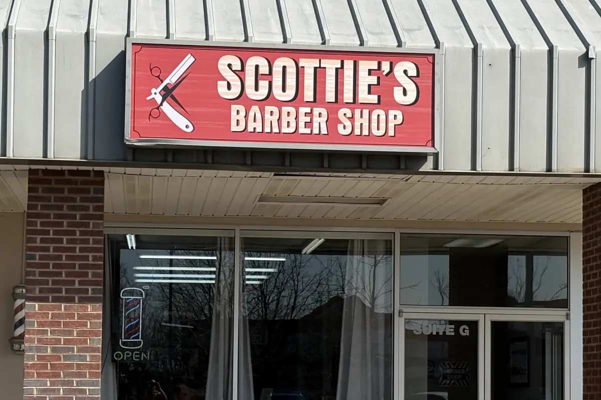 Exterior of Scottie's Barber Shop