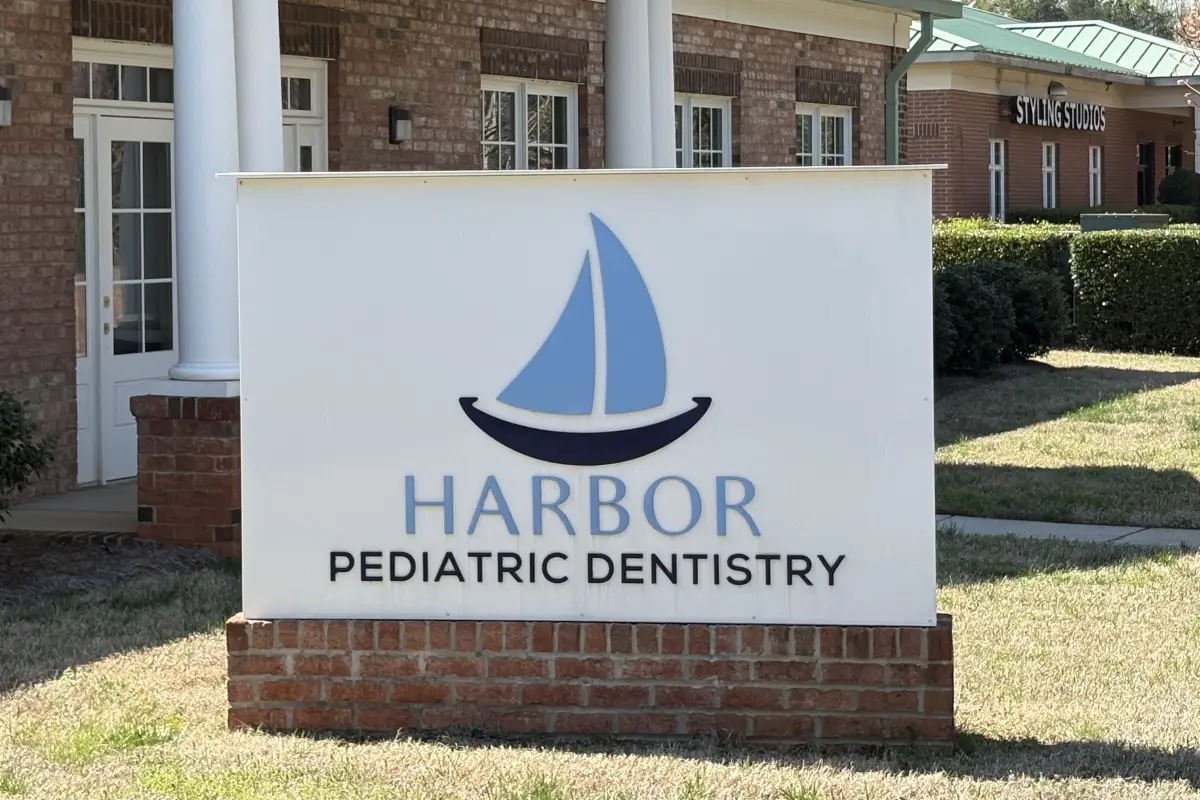 Exterior signage of Harbor Pediatric Dentistry