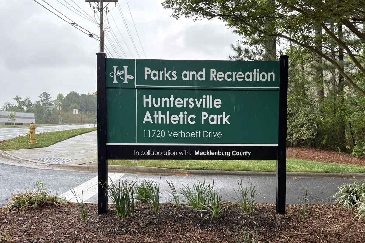 Sign for Huntersville Athletic Park
