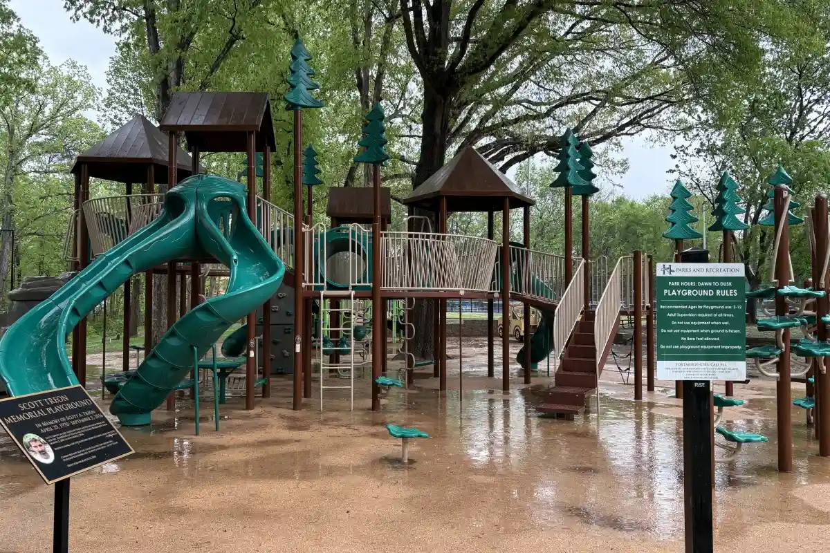 Playground climbing structure at Holbrook Park