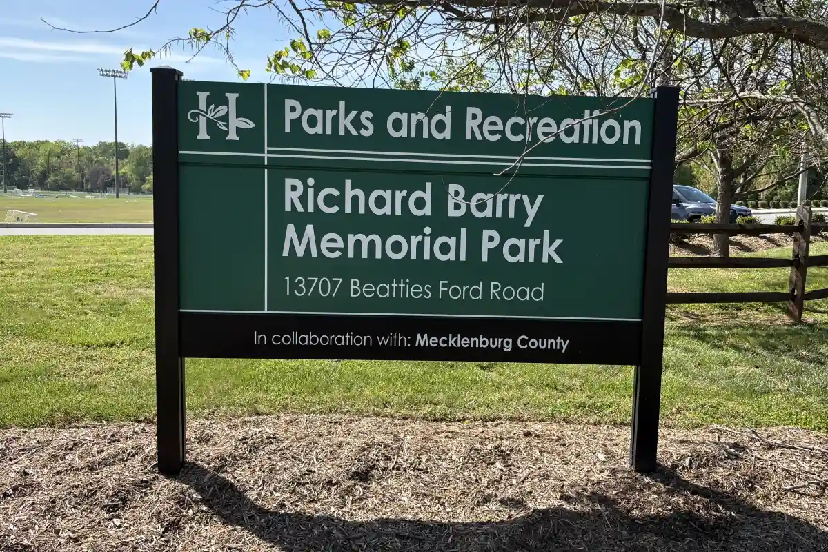 Richard Barry Memorial Park sign