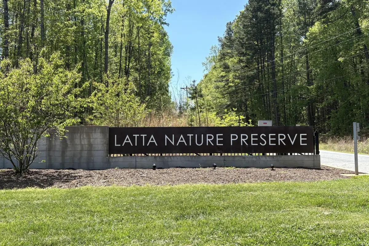 Latta Nature Preserve sign