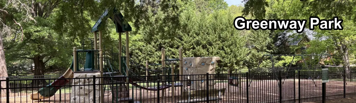 Playground equipment at Greenway Park in Huntersville, NC