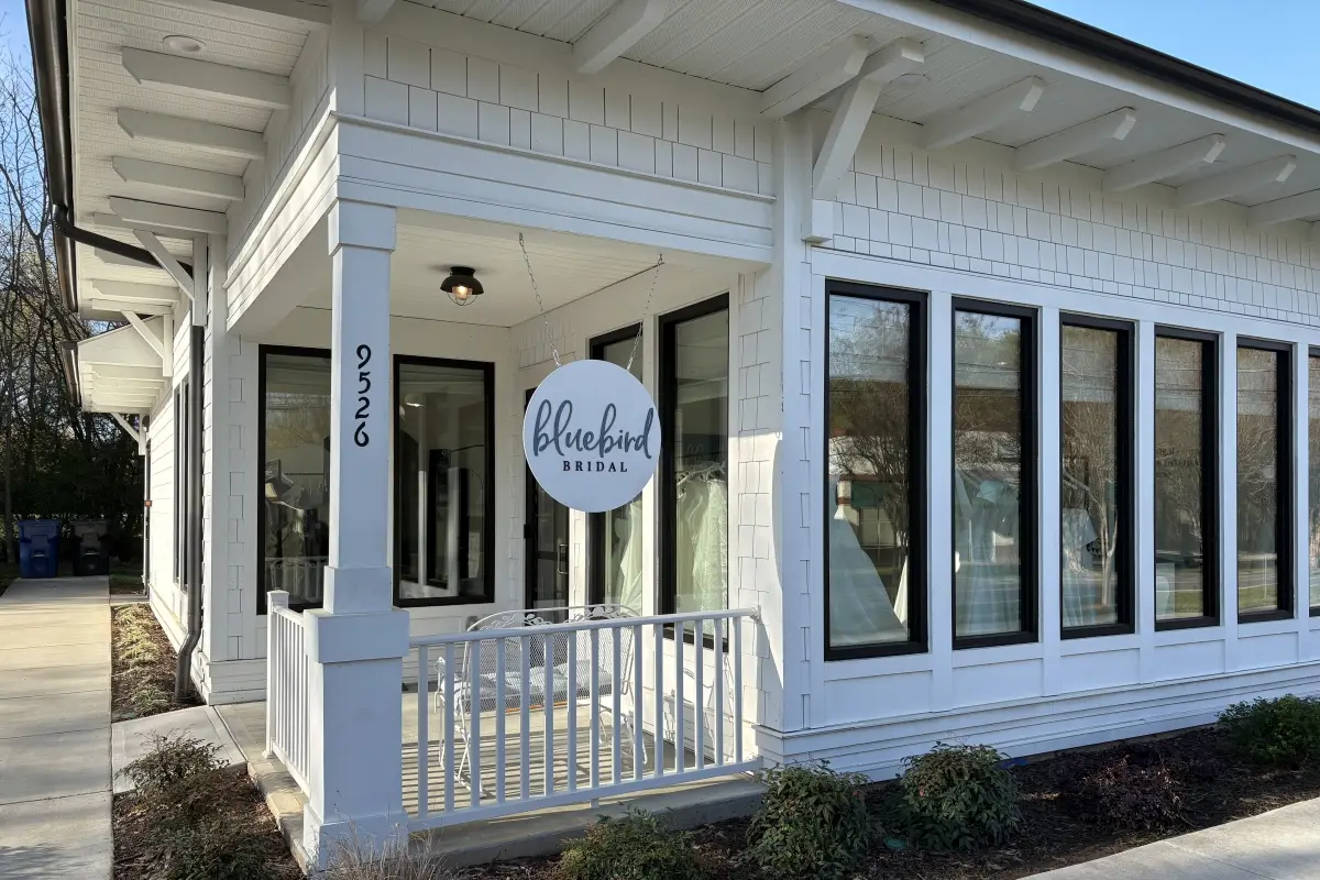Building exterior for Bluebird Bridal