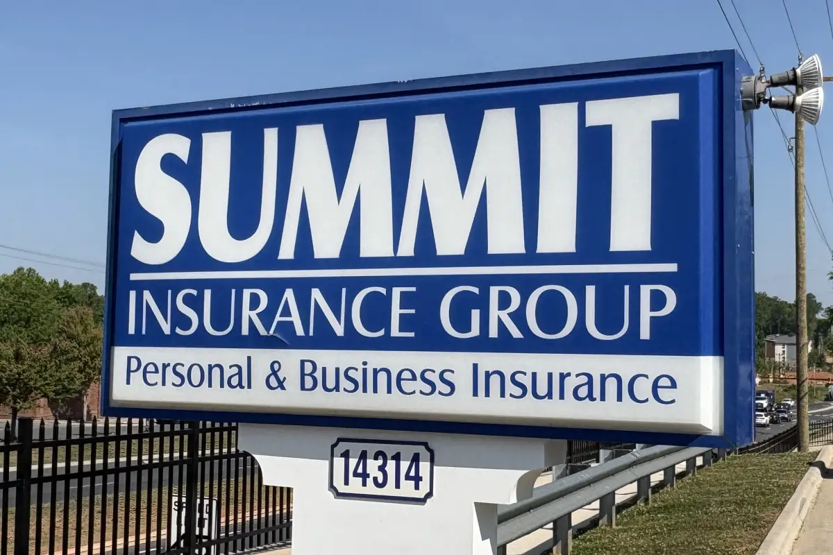 Summit Insurance Group sign by Statesville Road