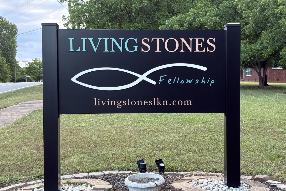 Sign for Living Stones Fellowship