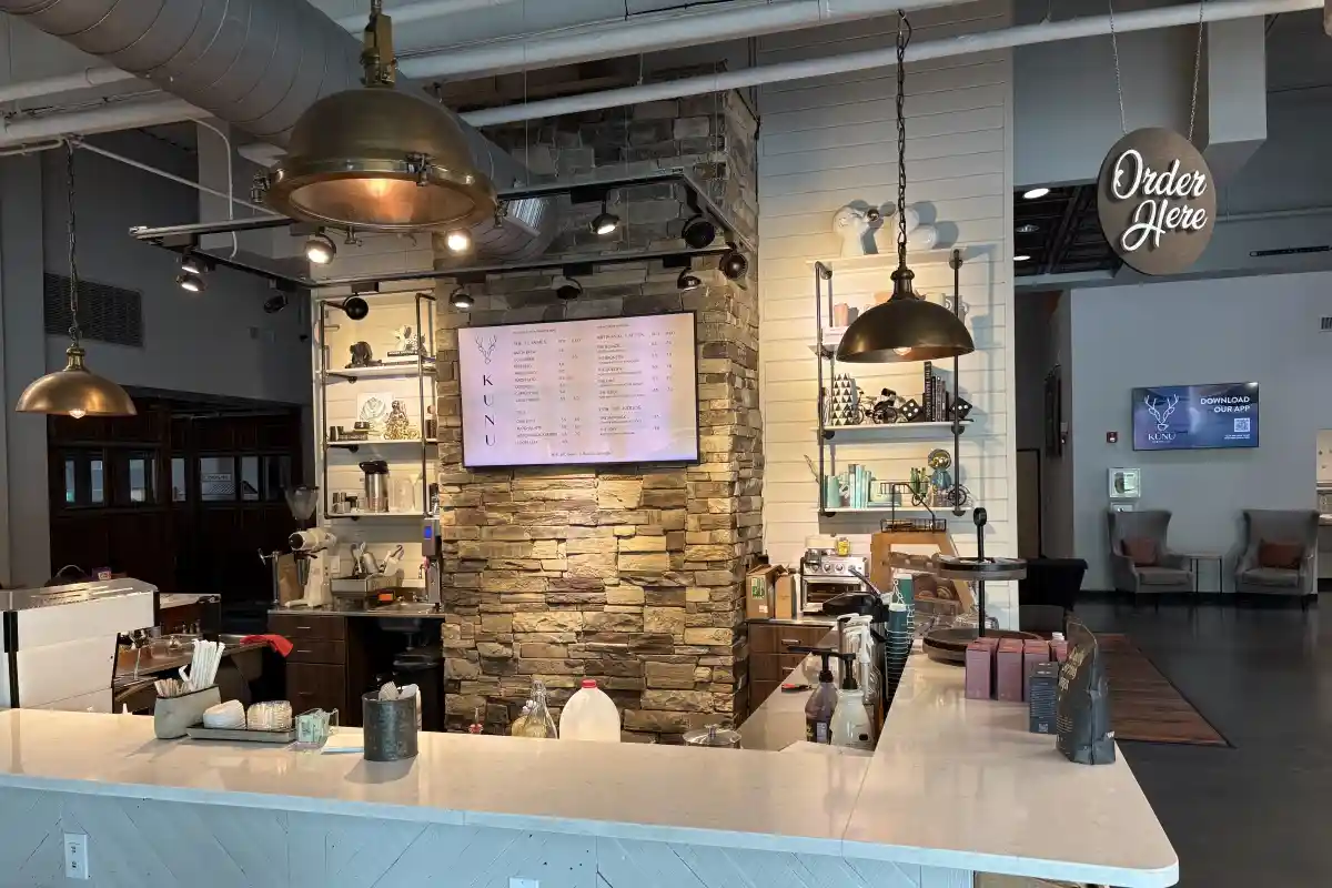 Kunu Coffee Co. bar and ordering counter