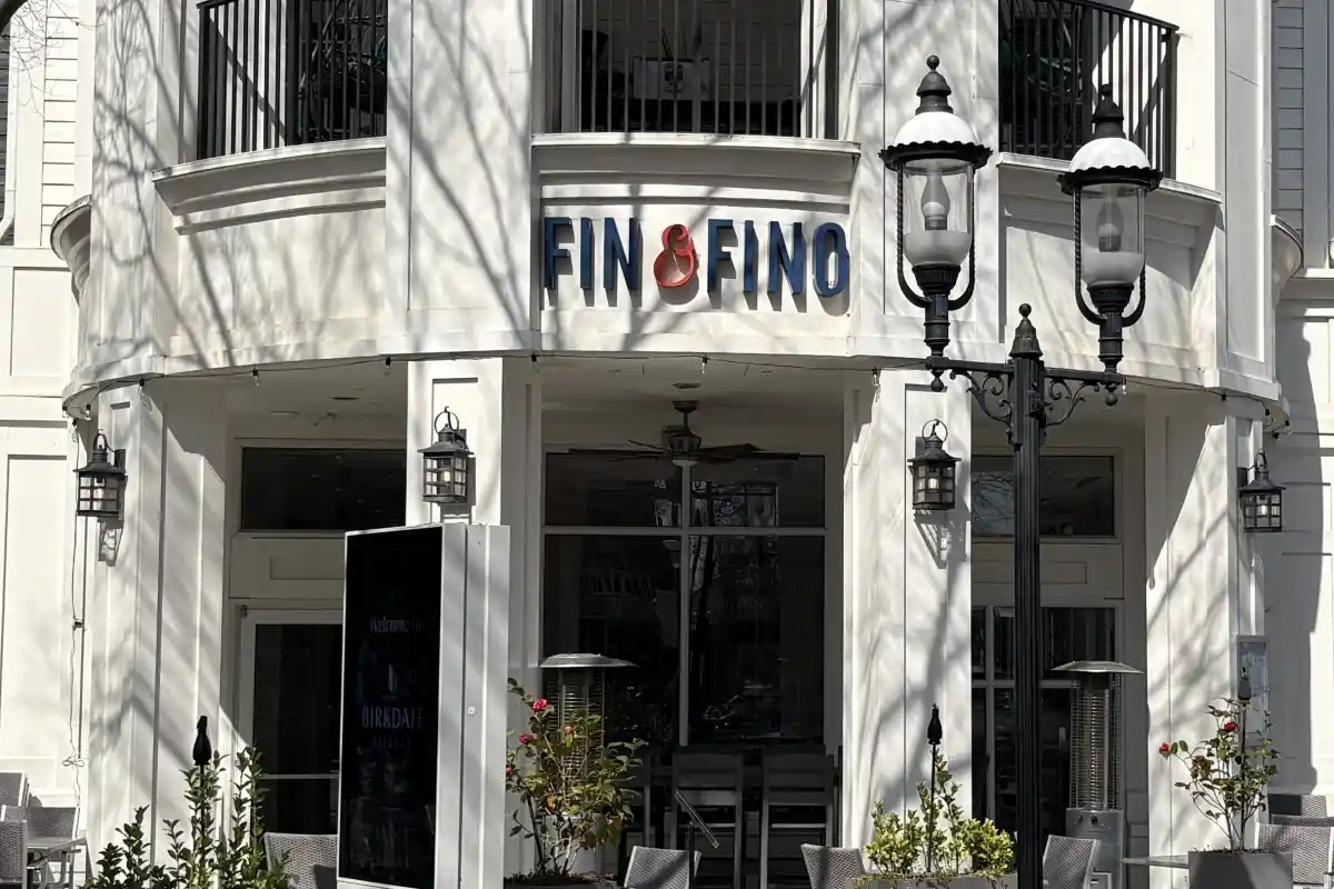 Exterior sign for Fin & Fino