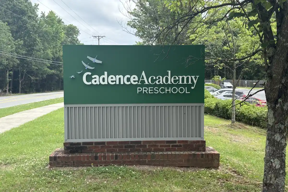 Sign for Cadence Academy Preschool on Eastfield Road