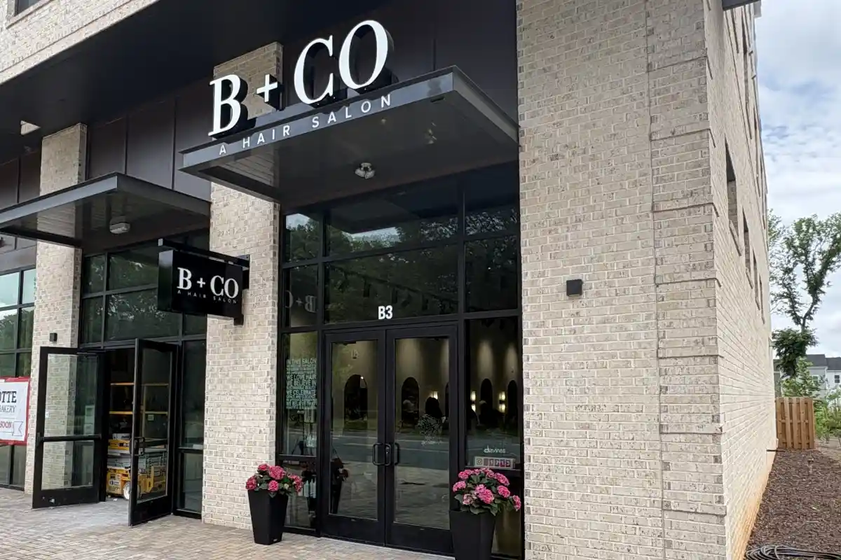 Entrance to B + CO hair salon