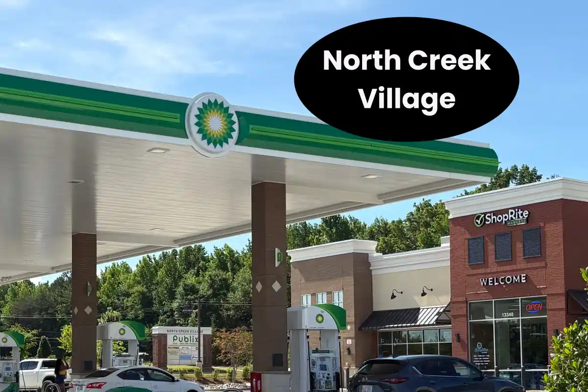 Forecourt gas station for BP in North Creek Village