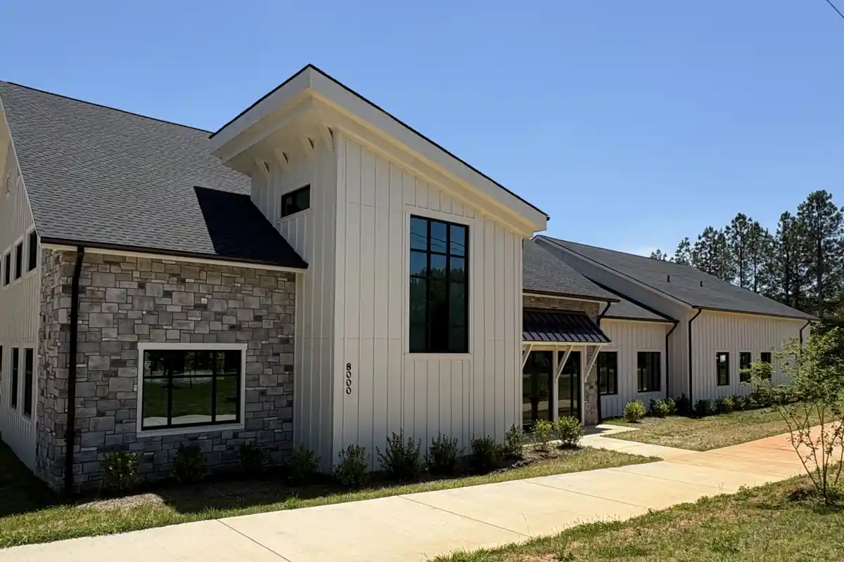 Front of the building for Huntersville Lutheran Church