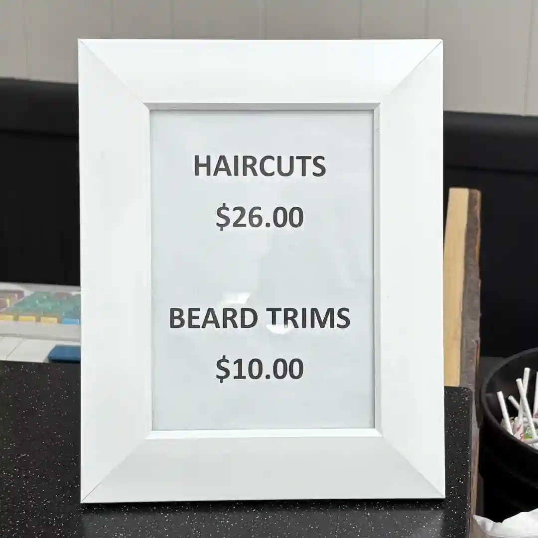 Haircut and beard trim prices at Scottie's Barber Shop