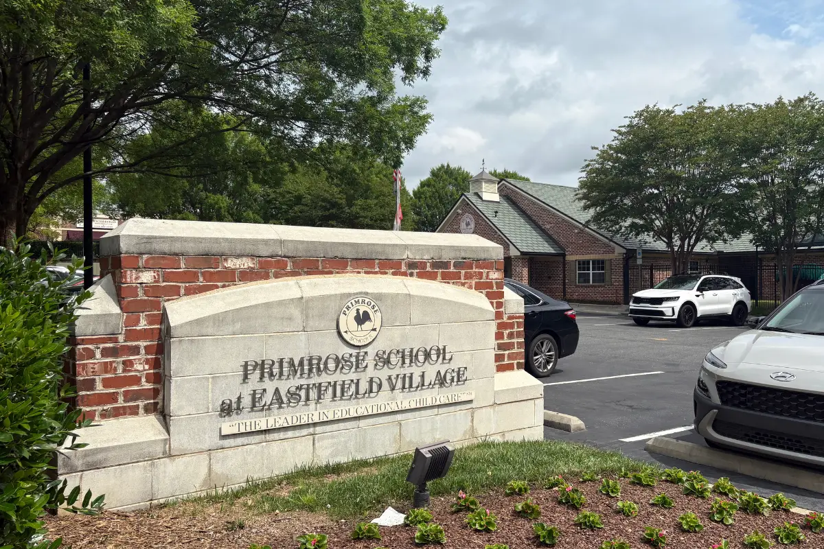 Sign for Primrose School of Eastfield Village