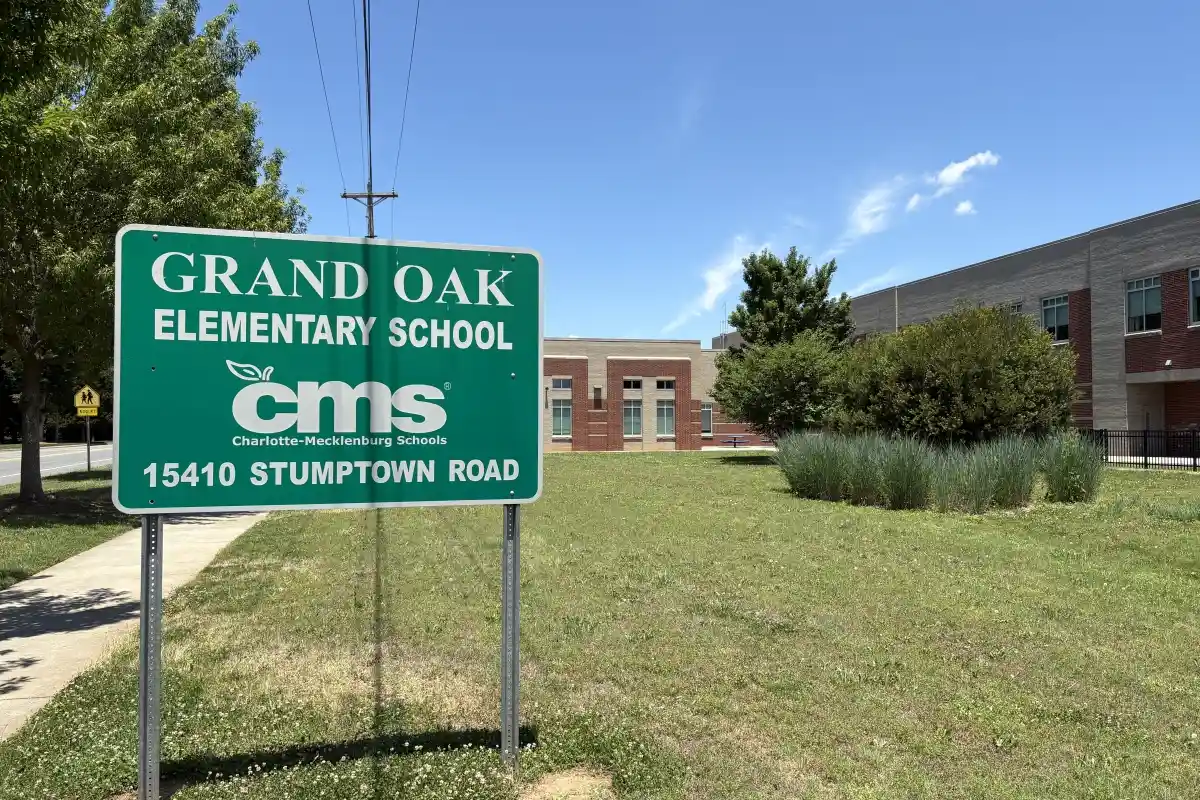 Sign for Grand Oak Elementary School