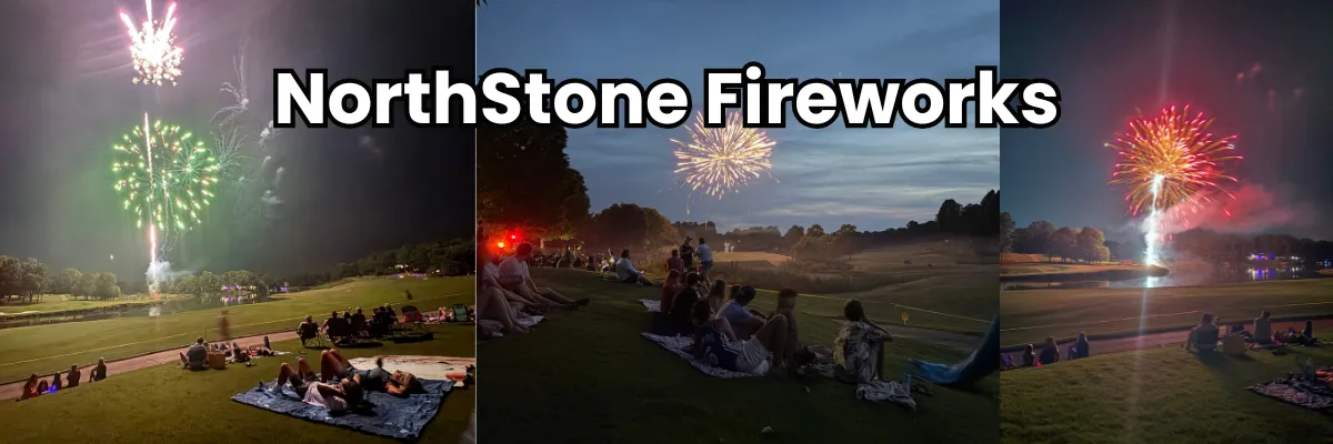 Fireworks displays over NorthStone golf course for 4th of July