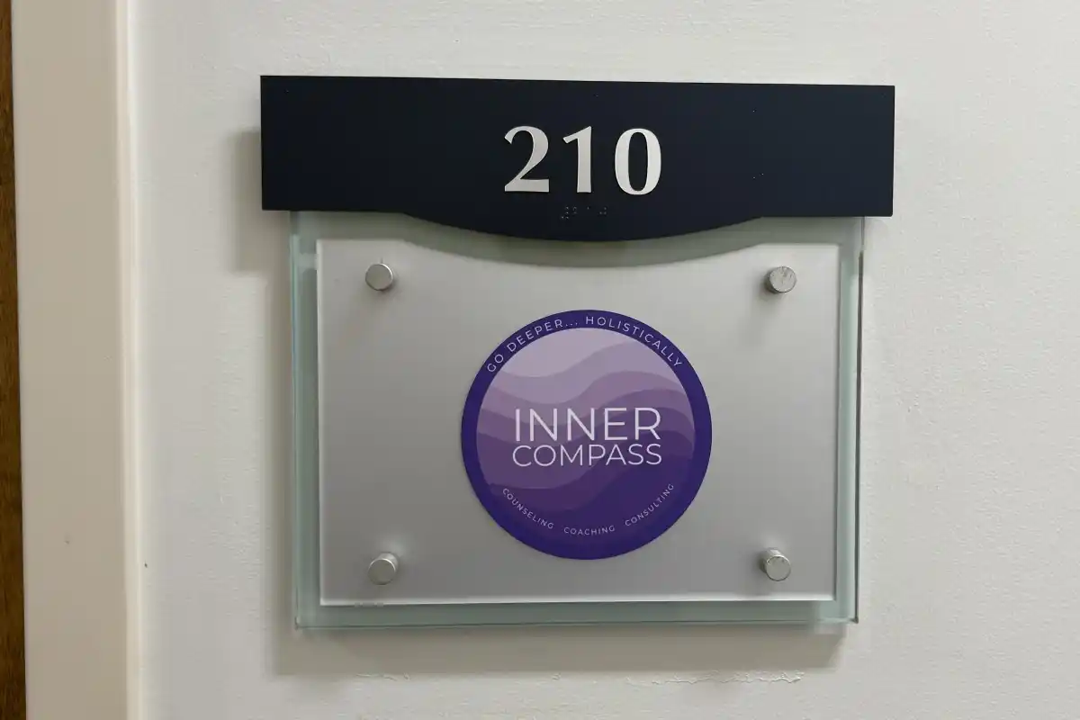 Door sign for Inner Compass Counseling