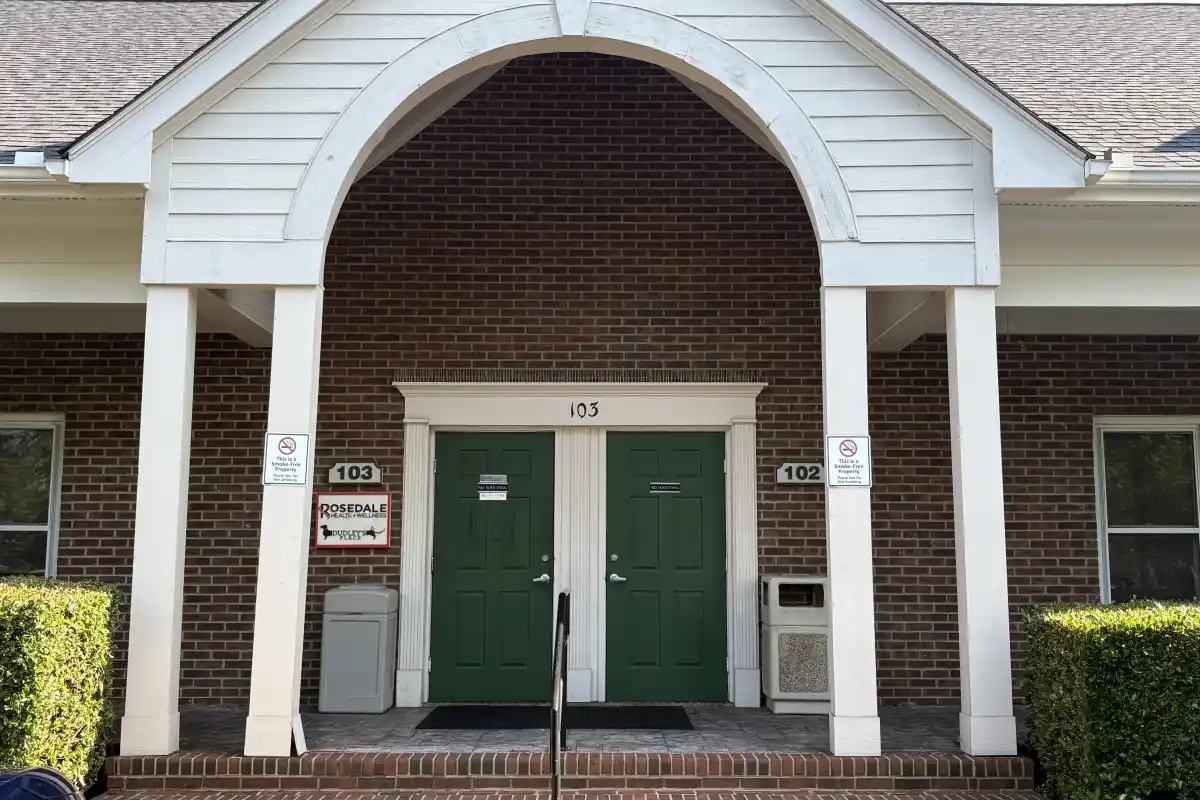Entrance door to Rosedale Health + Wellness