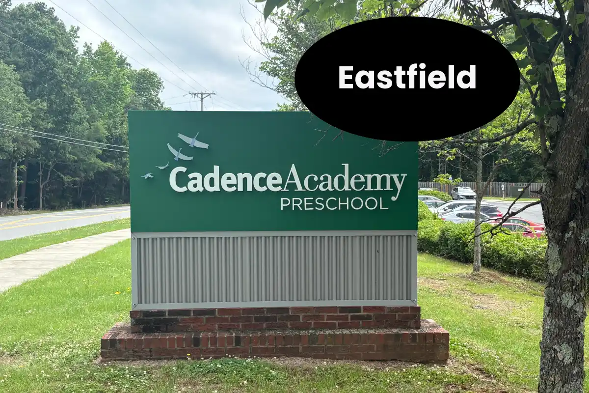 Sign for Cadence Academy Preschool on Eastfield Road