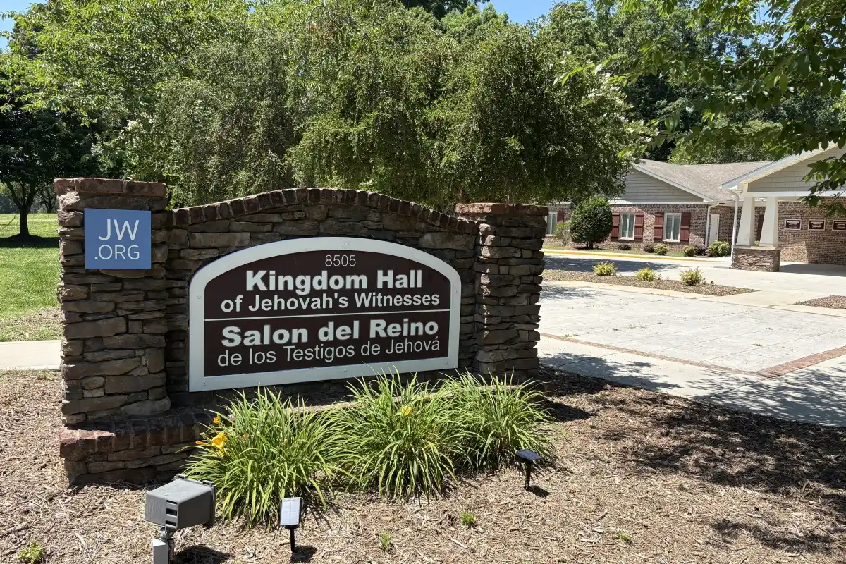Sign for Kingdom Hall of Jehovah's Witness