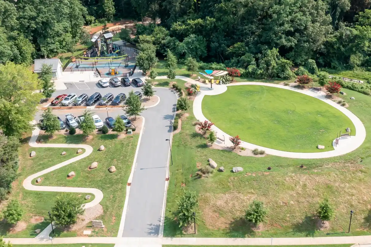 An aerial view of Rosedale Nature Park