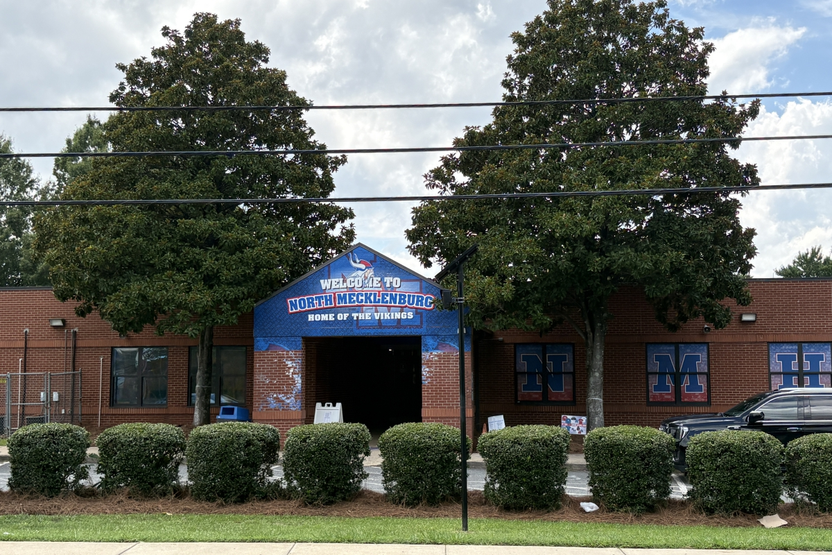 Entrance to North Mecklenburg High School