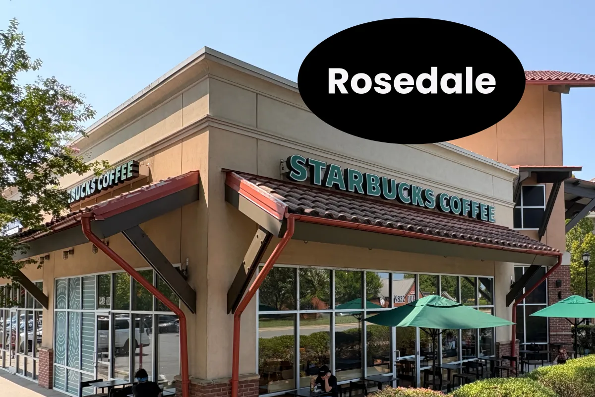 Exterior of Starbucks in Rosedale