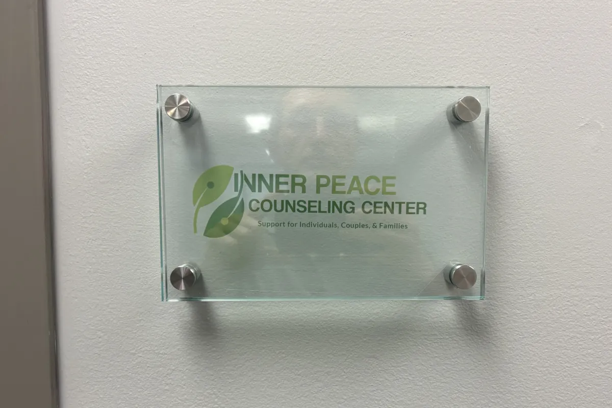 Office sign for Inner Peace Counseling Center