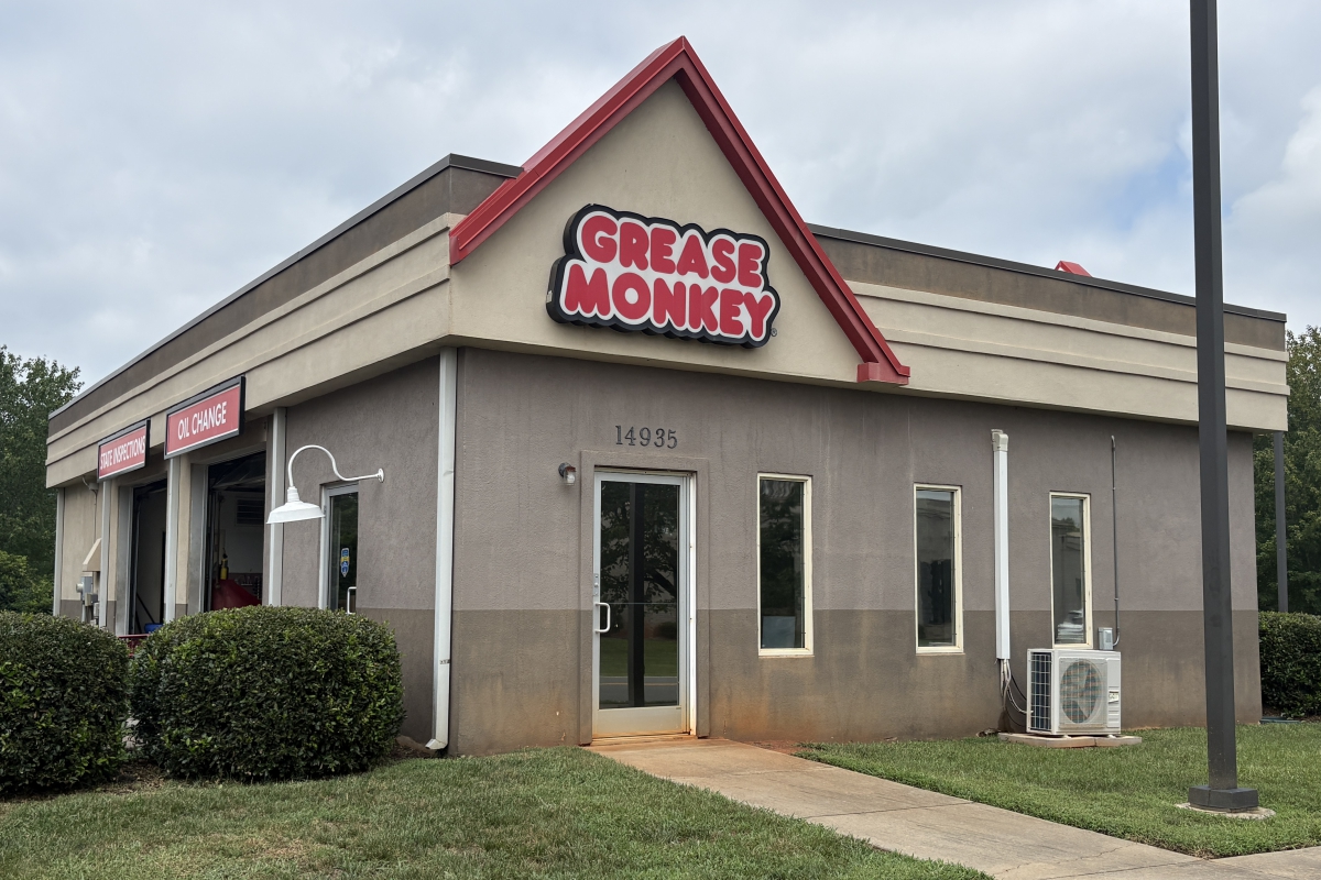 Building exterior of Grease Monkey