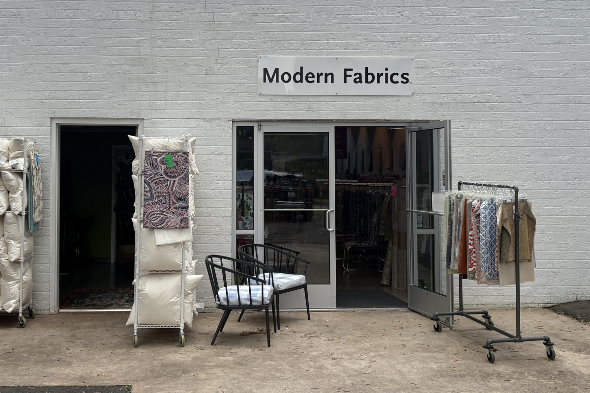 Entrance to the Modern Fabrics retail space