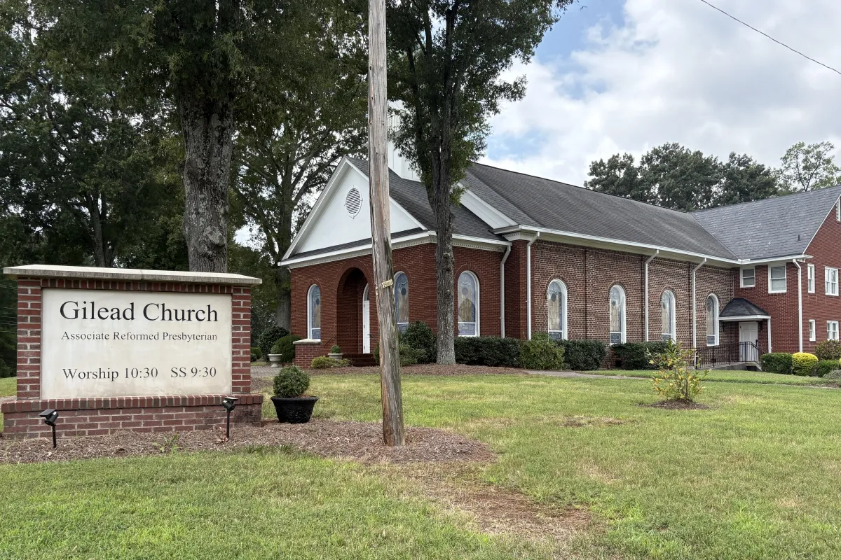 Gilead Church building and sign 