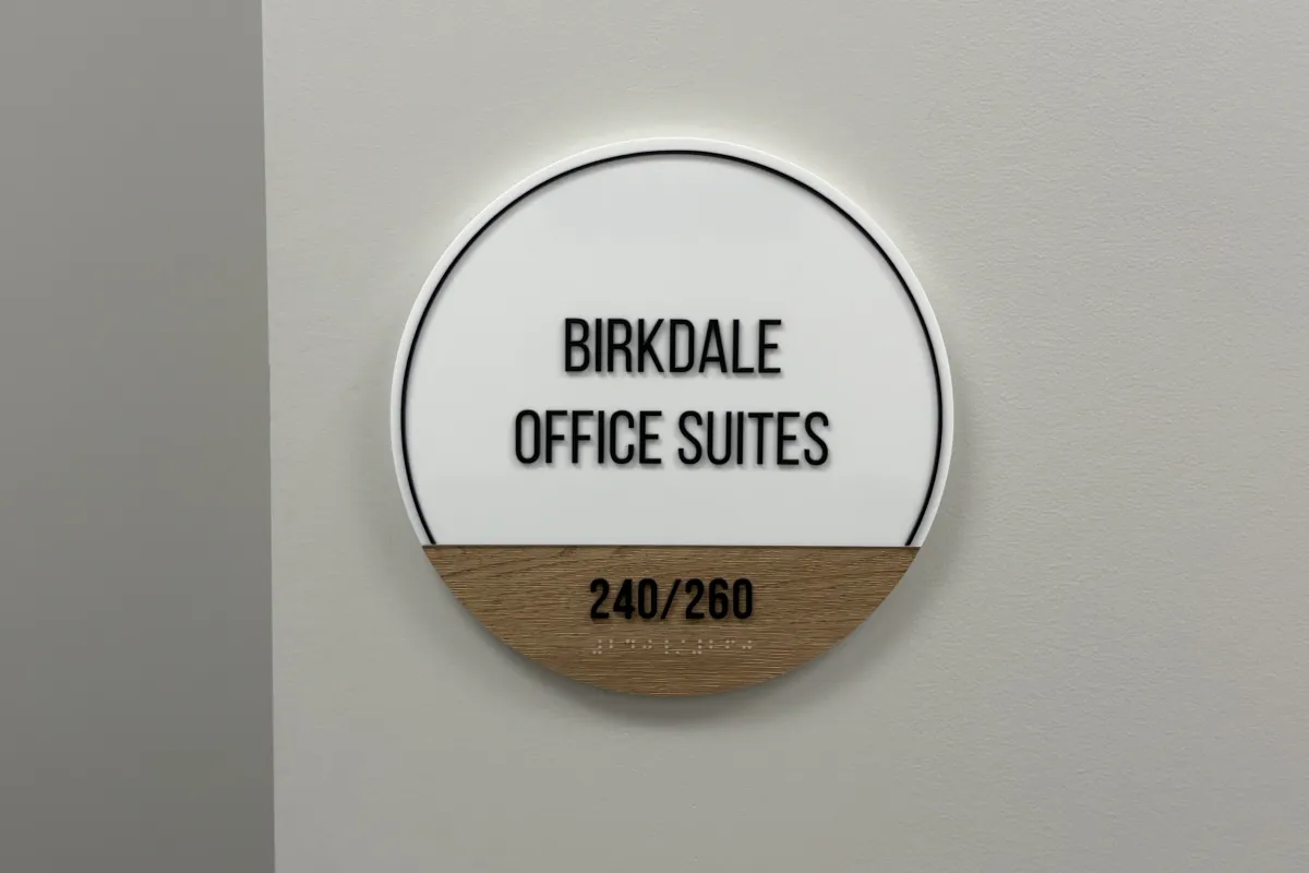 Office placard for Birkdale Office Suites