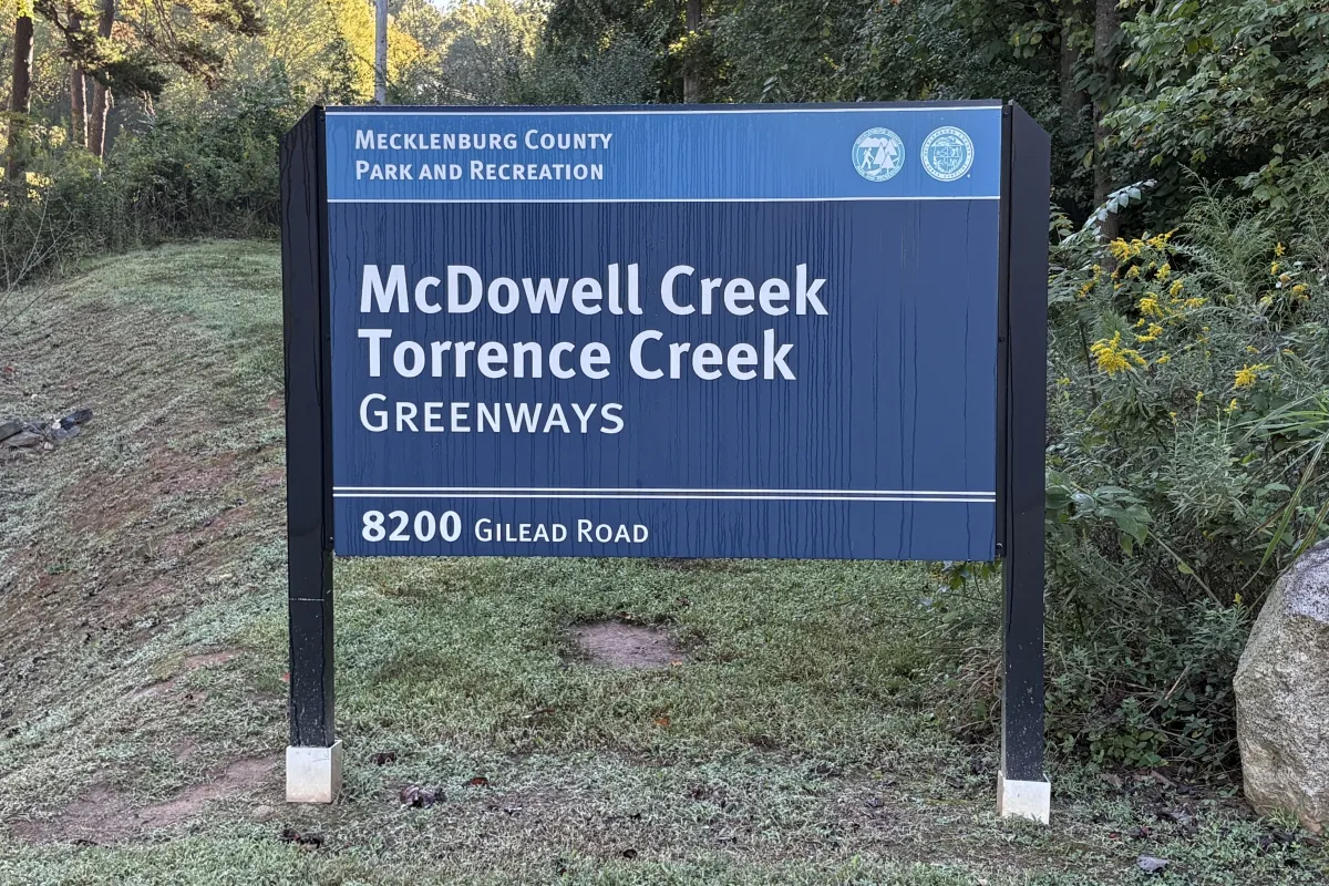 Sign for McDowell Creek / Torrence Creek Greenways