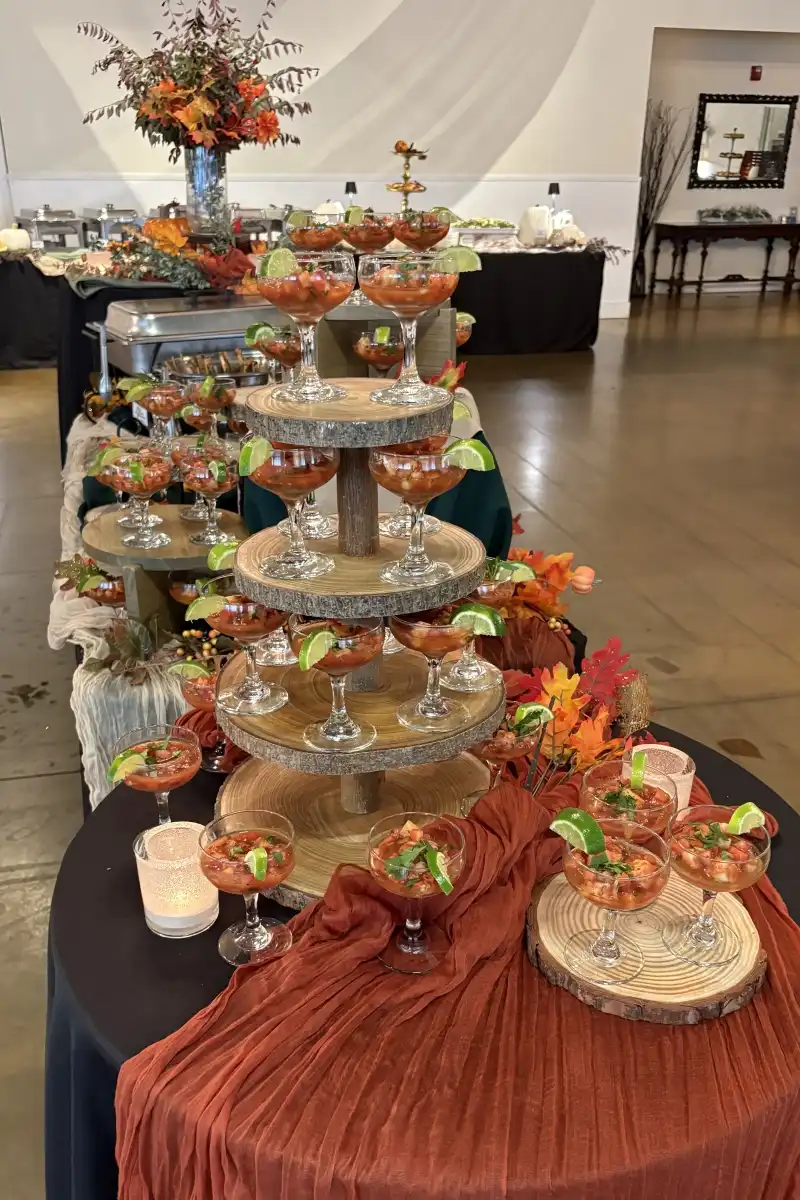 Ceviche station hosted by Savory Moment