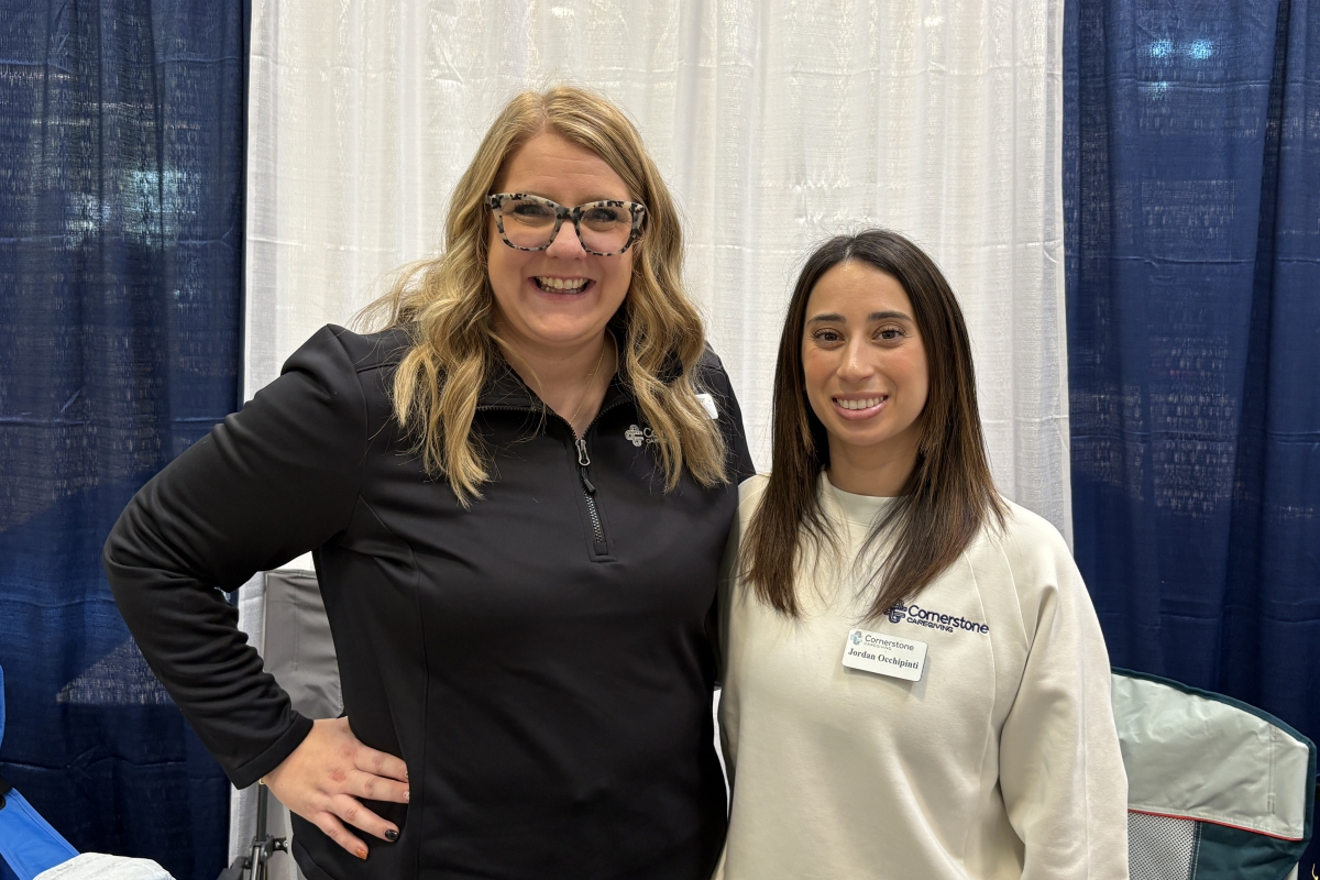 Sarah and Jordan, team members at Cornerstone Caregiving