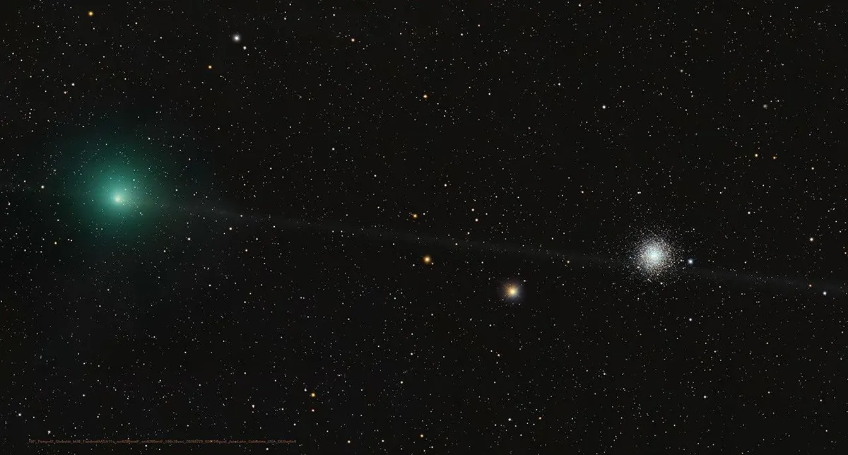 การวิเคราะห์ภาพถ่ายล่าสุดจาก NASA พบการเรียงตัวที่น่าสนใจของดาวหาง 10P/Tempel 2 และกระจุกดาวทรงกลม M30 ซึ่งเป็นการตอกย้ำถึงประวัติศาสตร์การสำรวจของ Charles Messier วัตถุทั้งสองปรากฏเป็นจุดฟุ้งกระจายที่คล้ายคลึงกันในกล้องโทรทรรศน์ แม้จะอยู่ห่างจากกันมหาศาลในอวกาศ