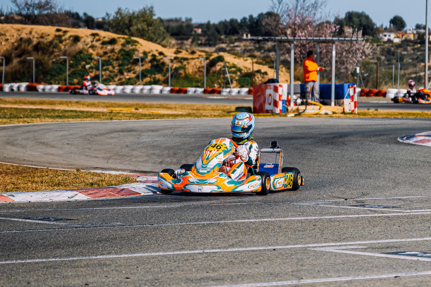 MCK Racing kart on the Valencia karting circuit