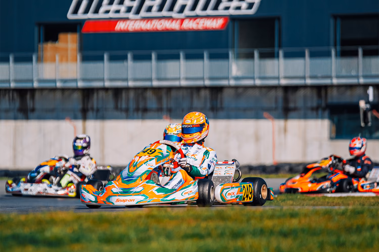 MCK Racing kart at the Karting des Fagnes circuit in Mariembourg
