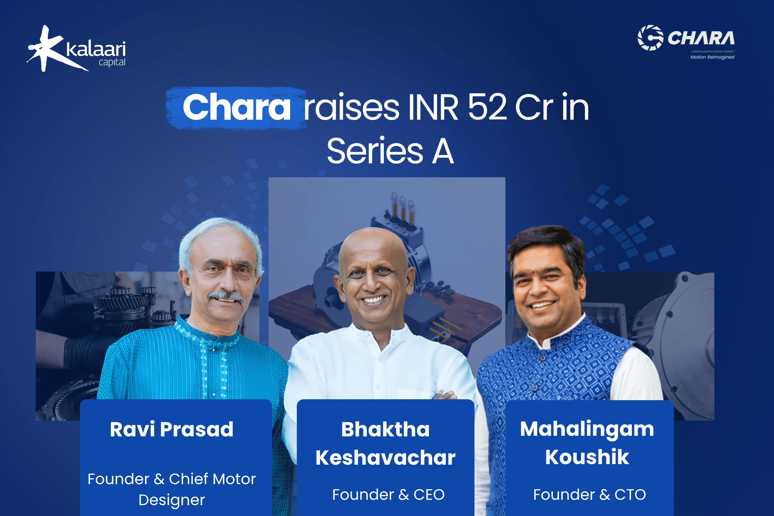 Kalaari’s thesis on backing Chara, a DeepTech startup reinventing the electric motor with rare-earth-free, software-controlled SRM technology.