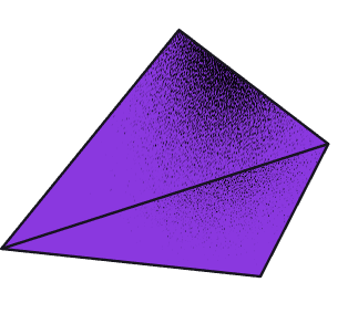 Purple geometric irregular quadrilateral with a gradient shading.