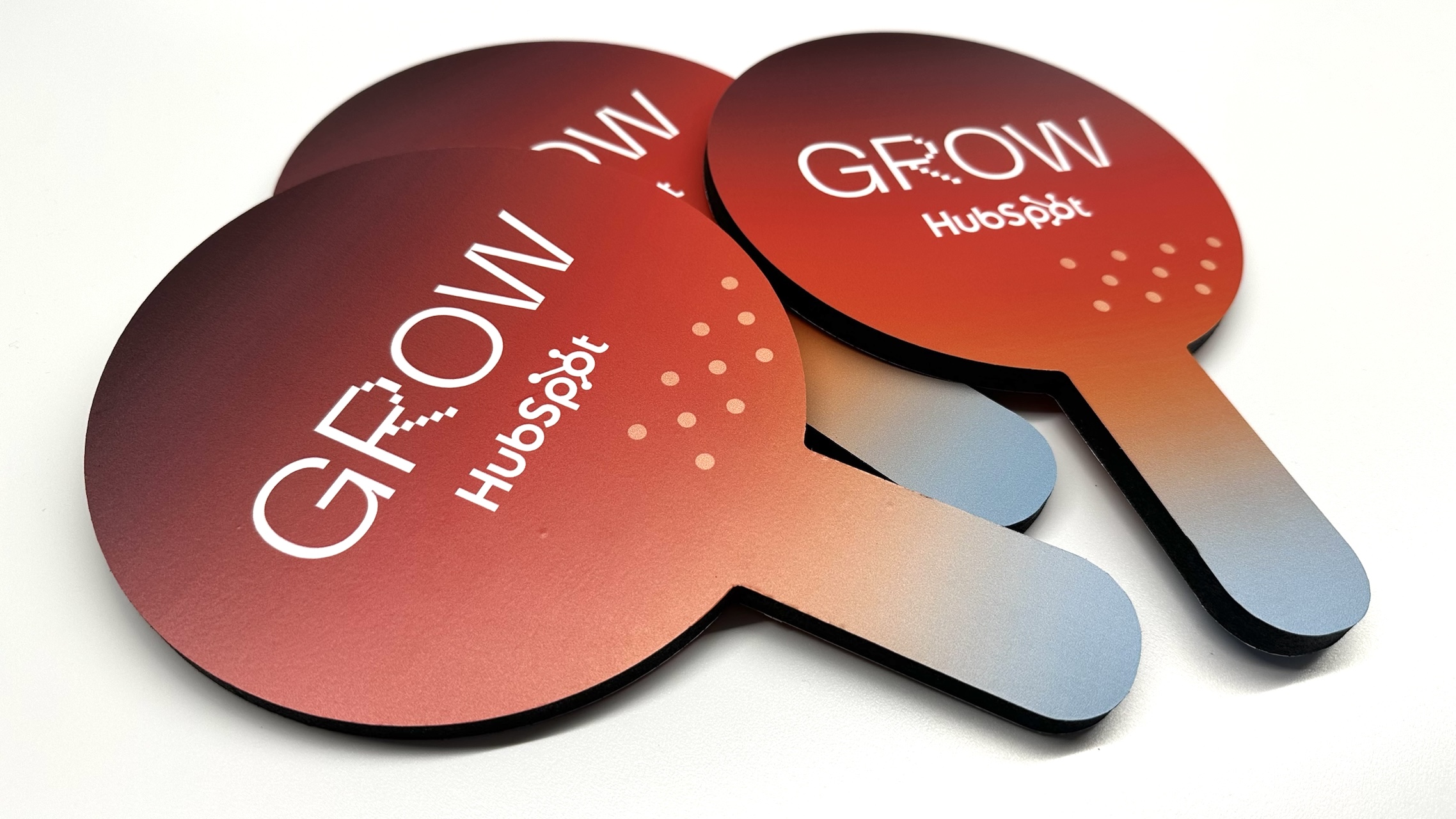 Bespoke table tennis bats for Hubspot