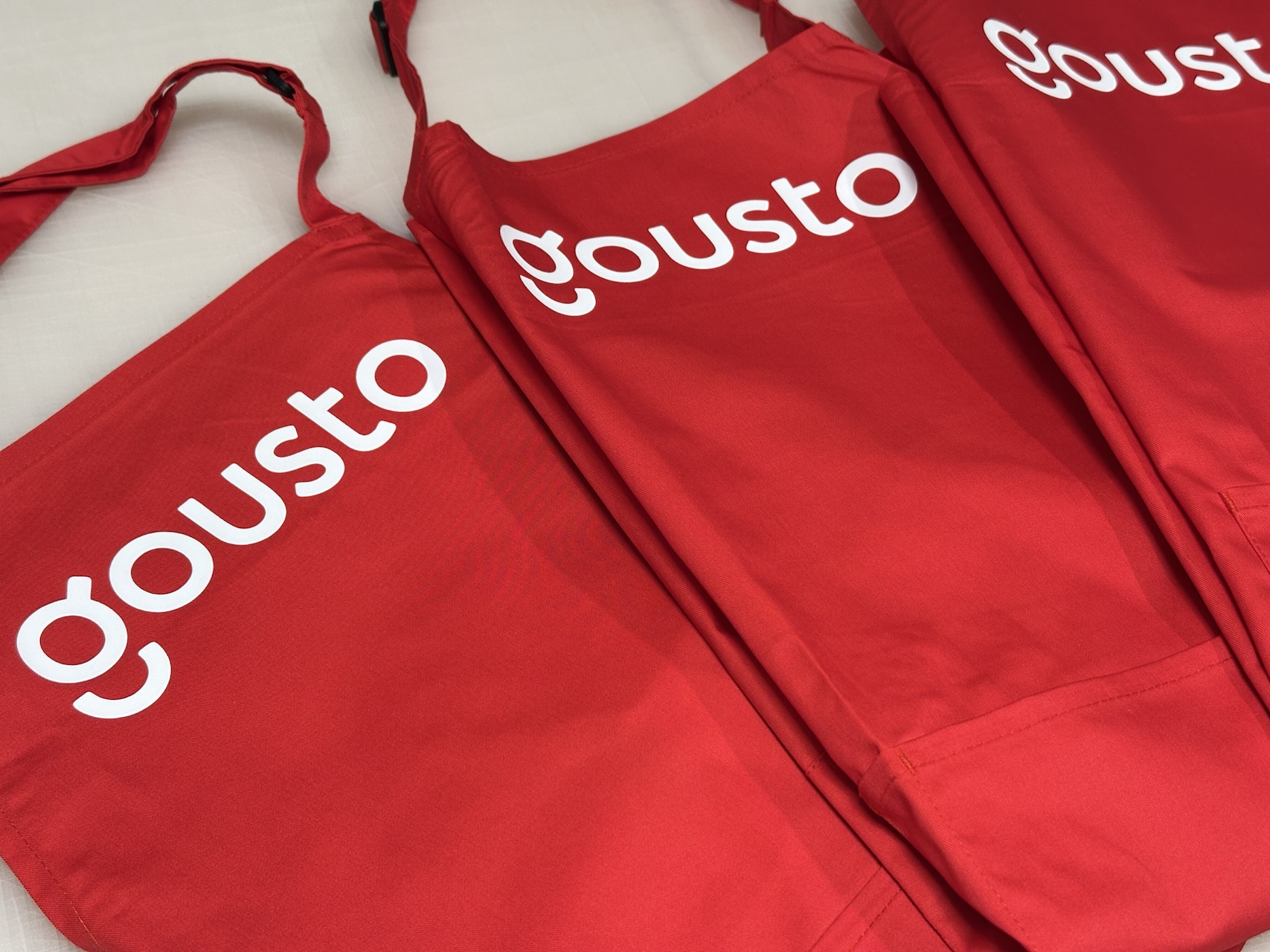 Branded Gusto textile apron