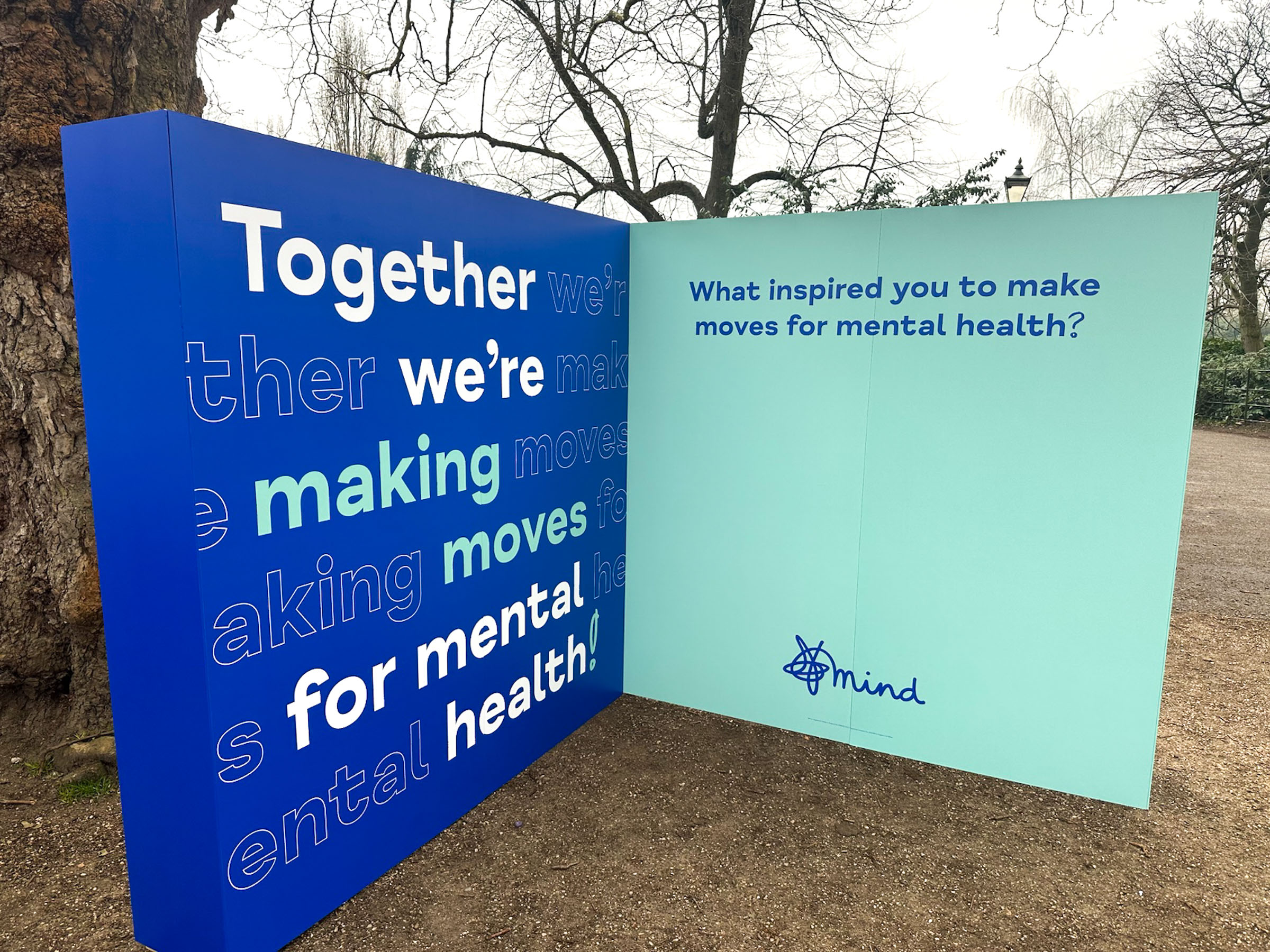 Custom built photo wall for Mind