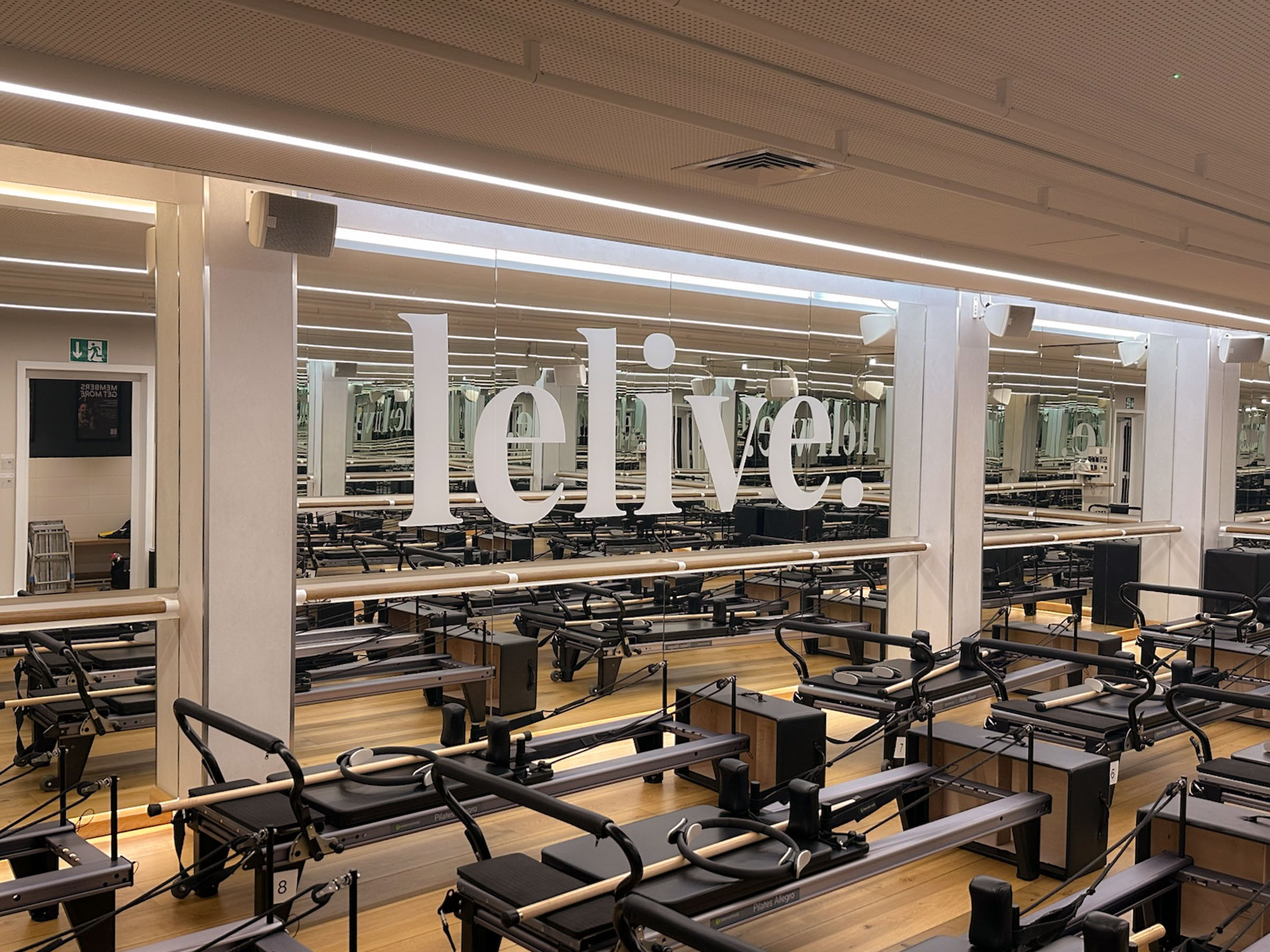 Mirror vinyls for pilates studio