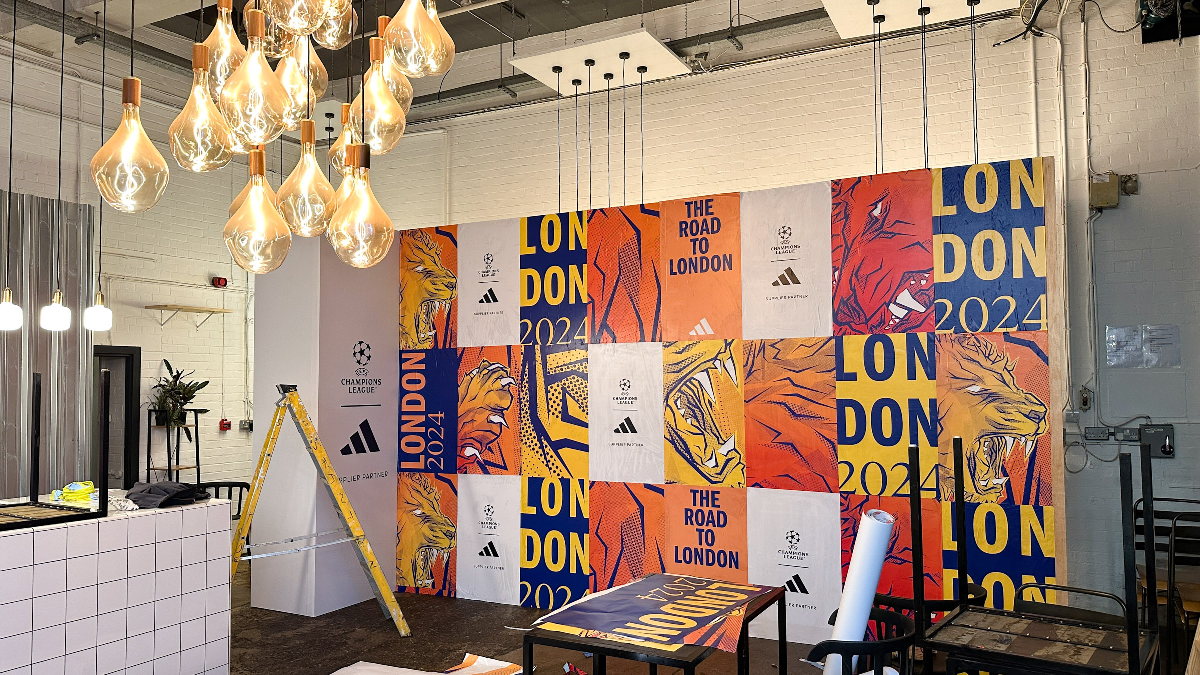 large format vinyl installation for an Adidas event